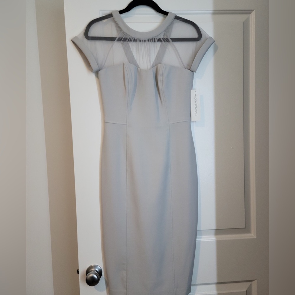 Light gray cocktail dress